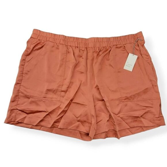 A New Day Orange Silky Shorts 4X - Picture 1 of 4